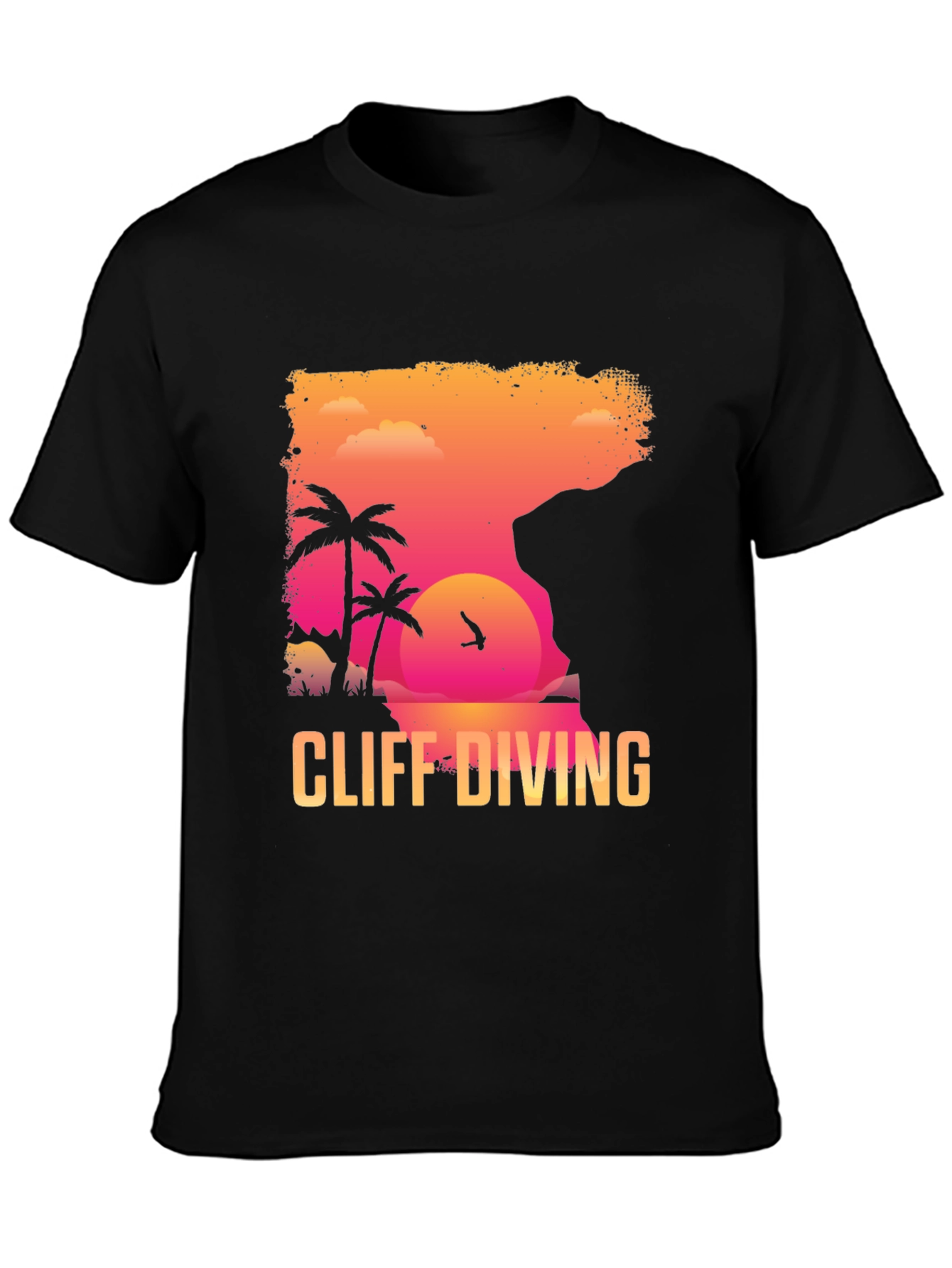 Cliff Diving Graphic T-Shirt - Summer Adventure Tee
