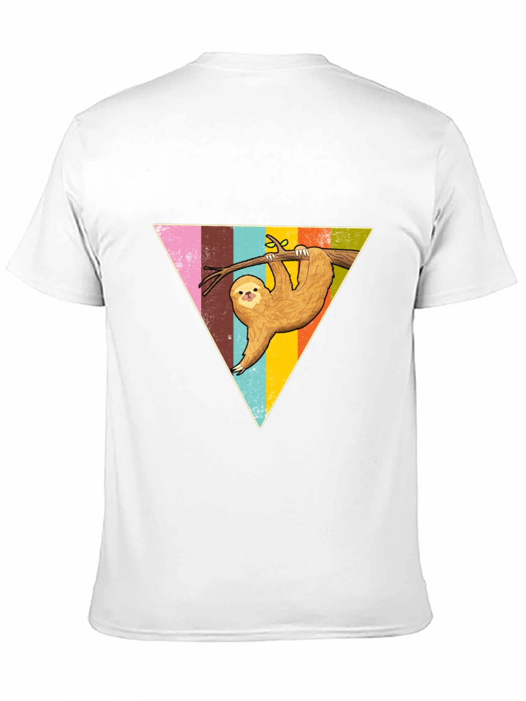 Sloth Triangle Graphic Tee - Casual & Fun Style