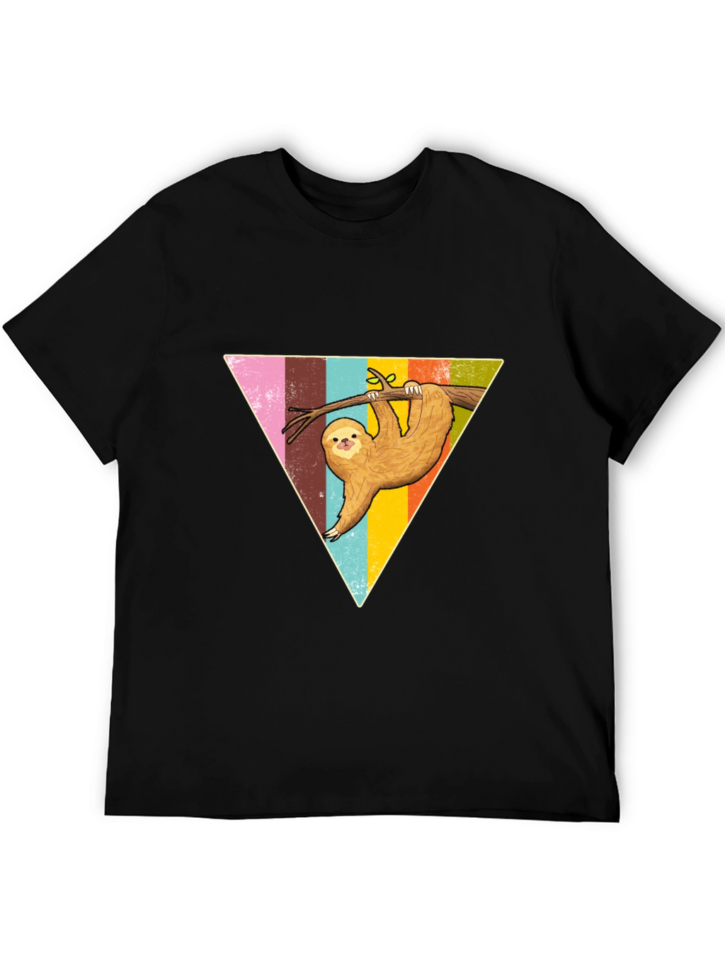 Sloth Triangle Graphic Tee - Casual & Fun Style
