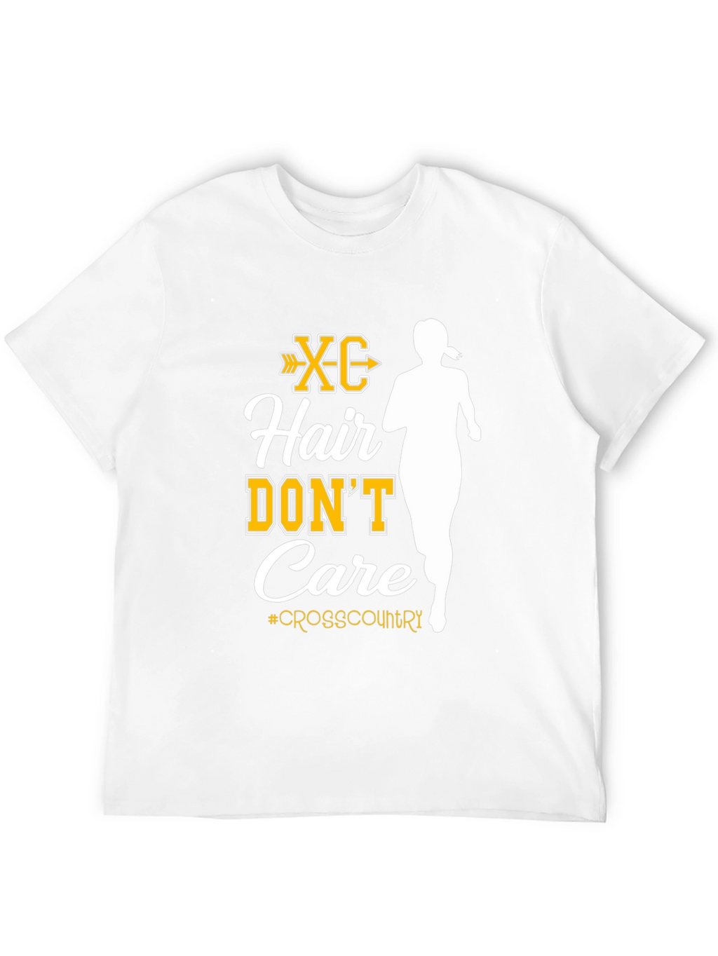 XC Hair Dont Care Cross Country Runner T-Shirt