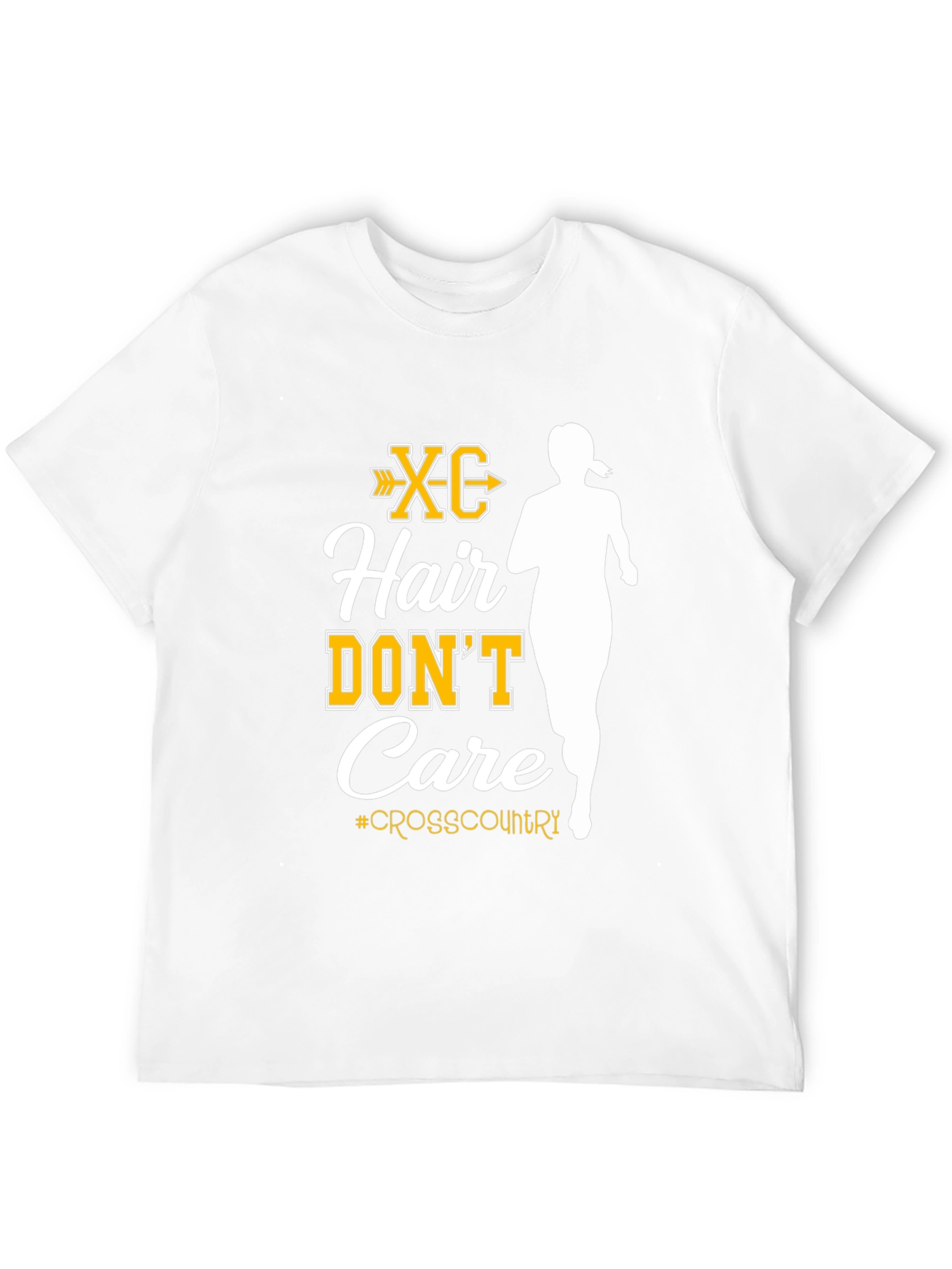 XC Hair Dont Care Cross Country Runner T-Shirt