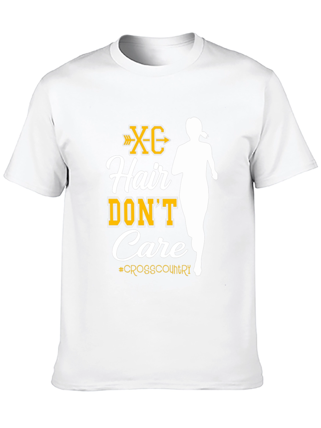 XC Hair Dont Care Cross Country Runner T-Shirt