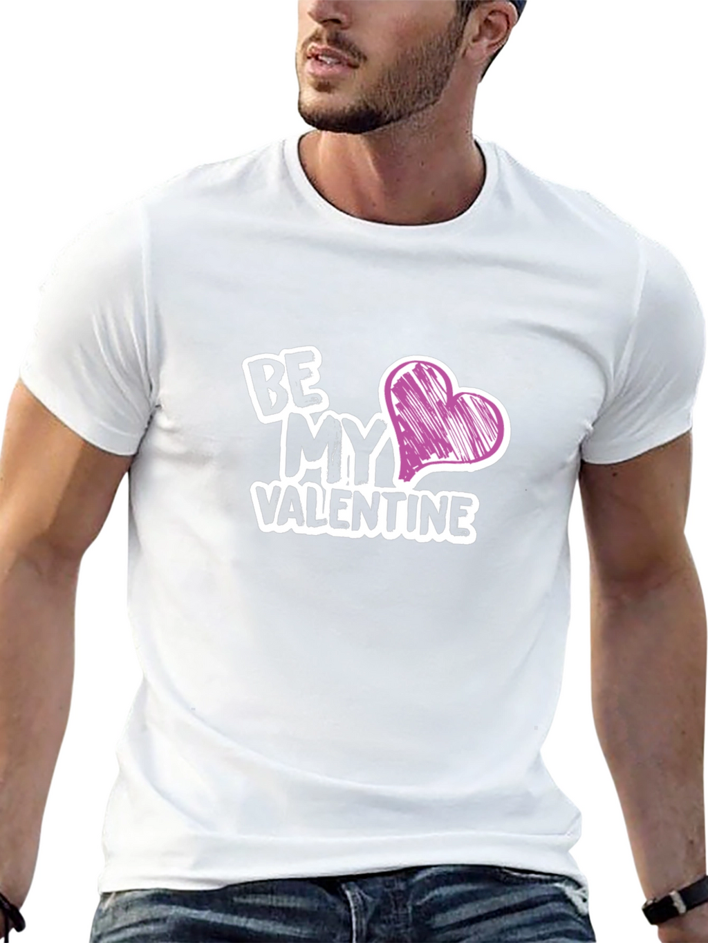 Be My Valentine Graphic Tee - Black