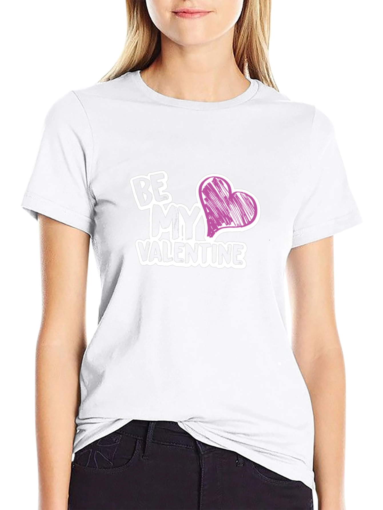 Be My Valentine Graphic Tee - Black