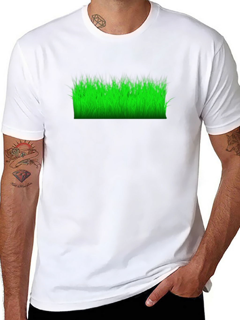 Grass Graphic T-Shirt - Black