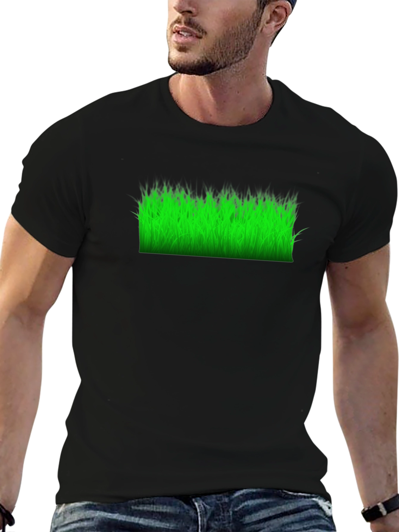 Grass Graphic T-Shirt - Black