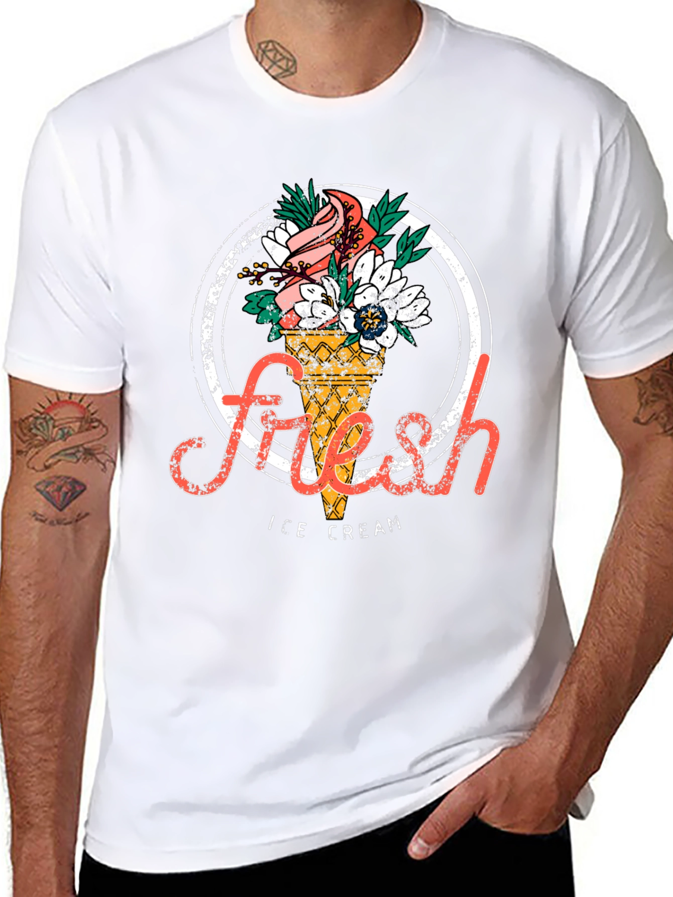 Fresh Ice Cream Graphic T-Shirt - Stylish Unisex Tee