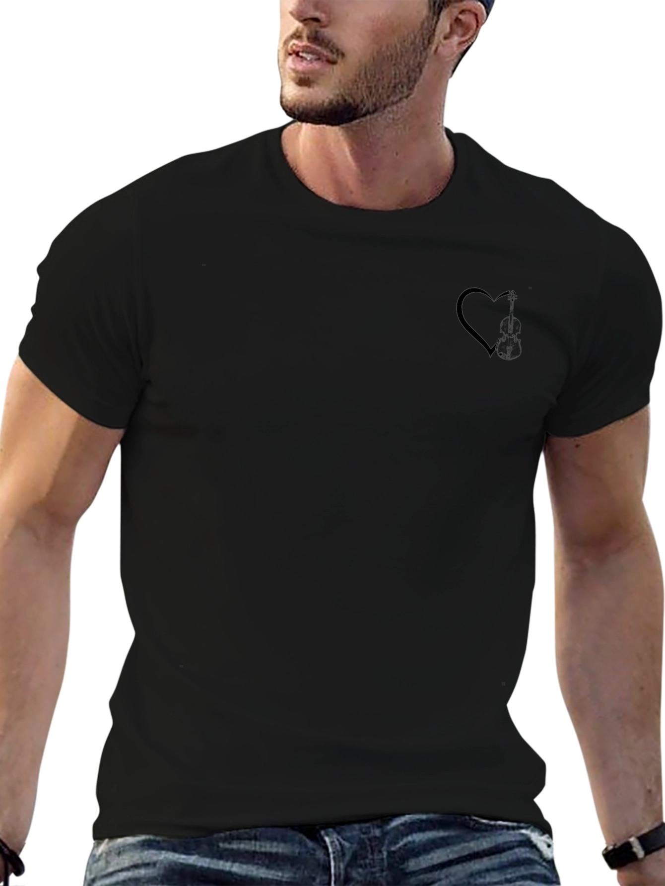 Black Heart Graphic Tee - Modern Casual Style