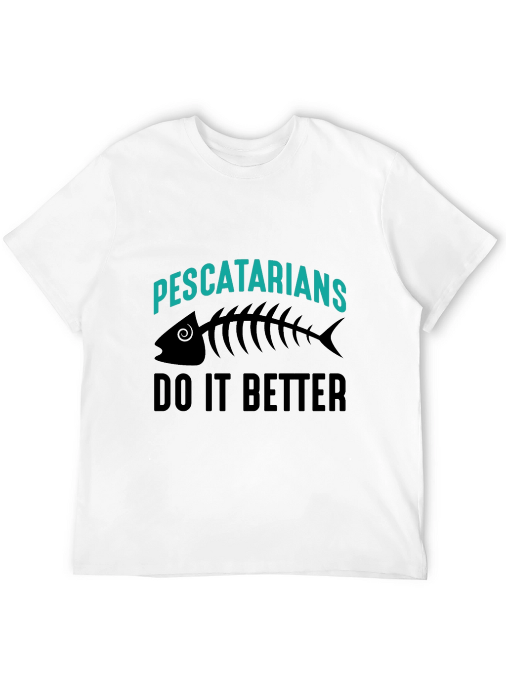 Pescatarian Humor Black T-Shirt