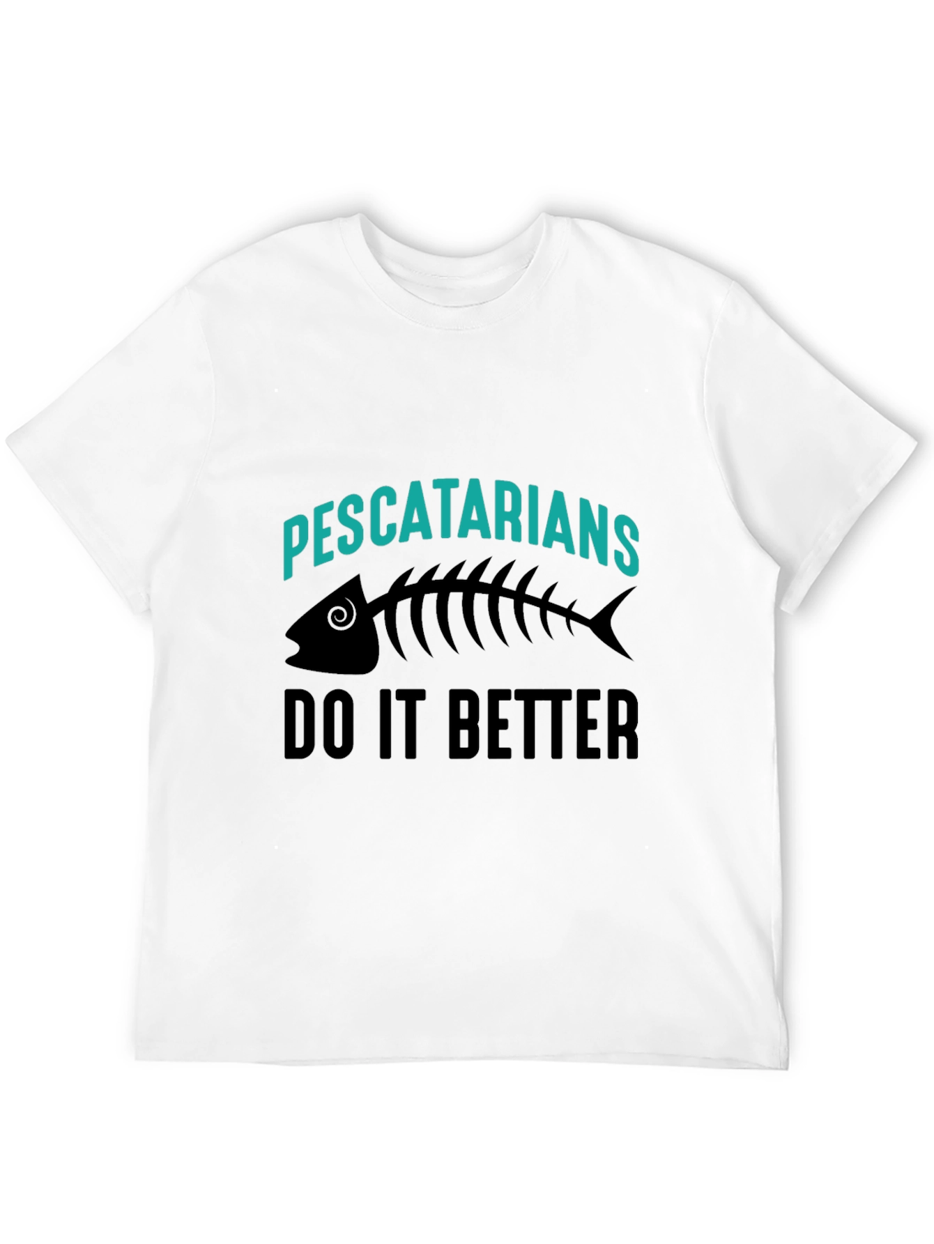 Pescatarian Humor Black T-Shirt