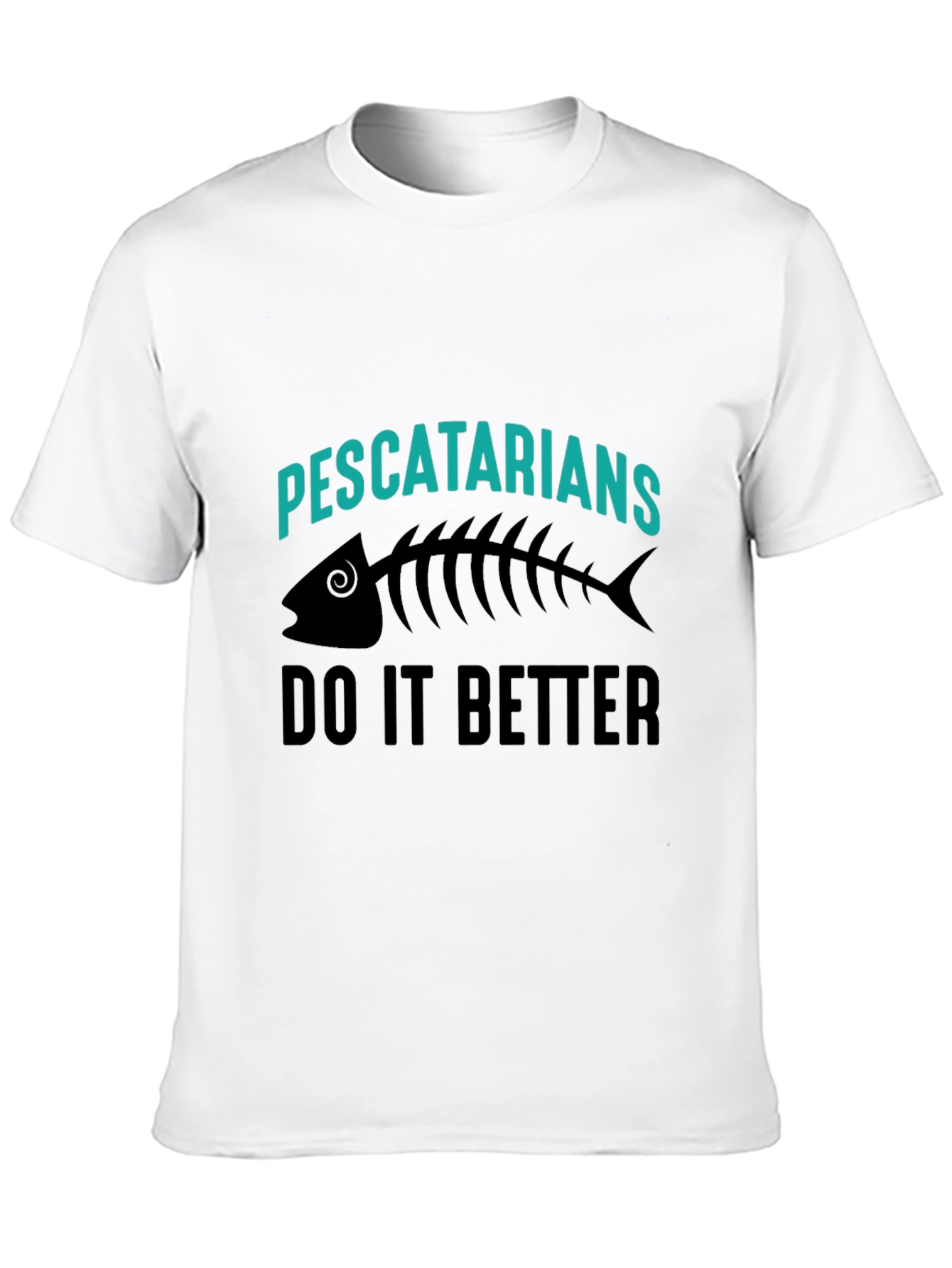 Pescatarian Humor Black T-Shirt