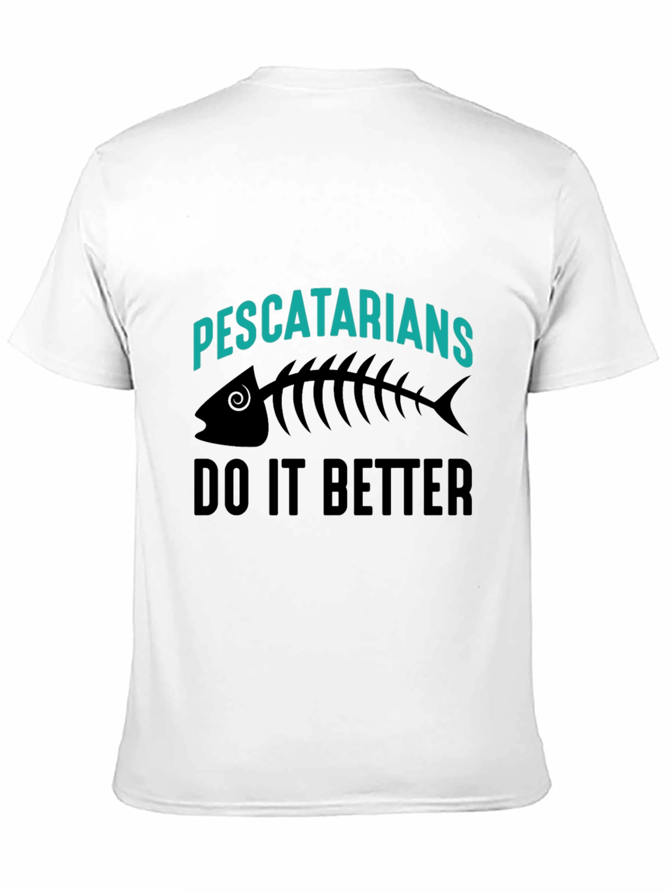 Pescatarian Humor Black T-Shirt