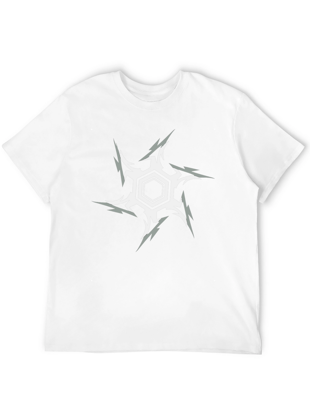 Hexagon Starburst Graphic Print Black T-Shirt