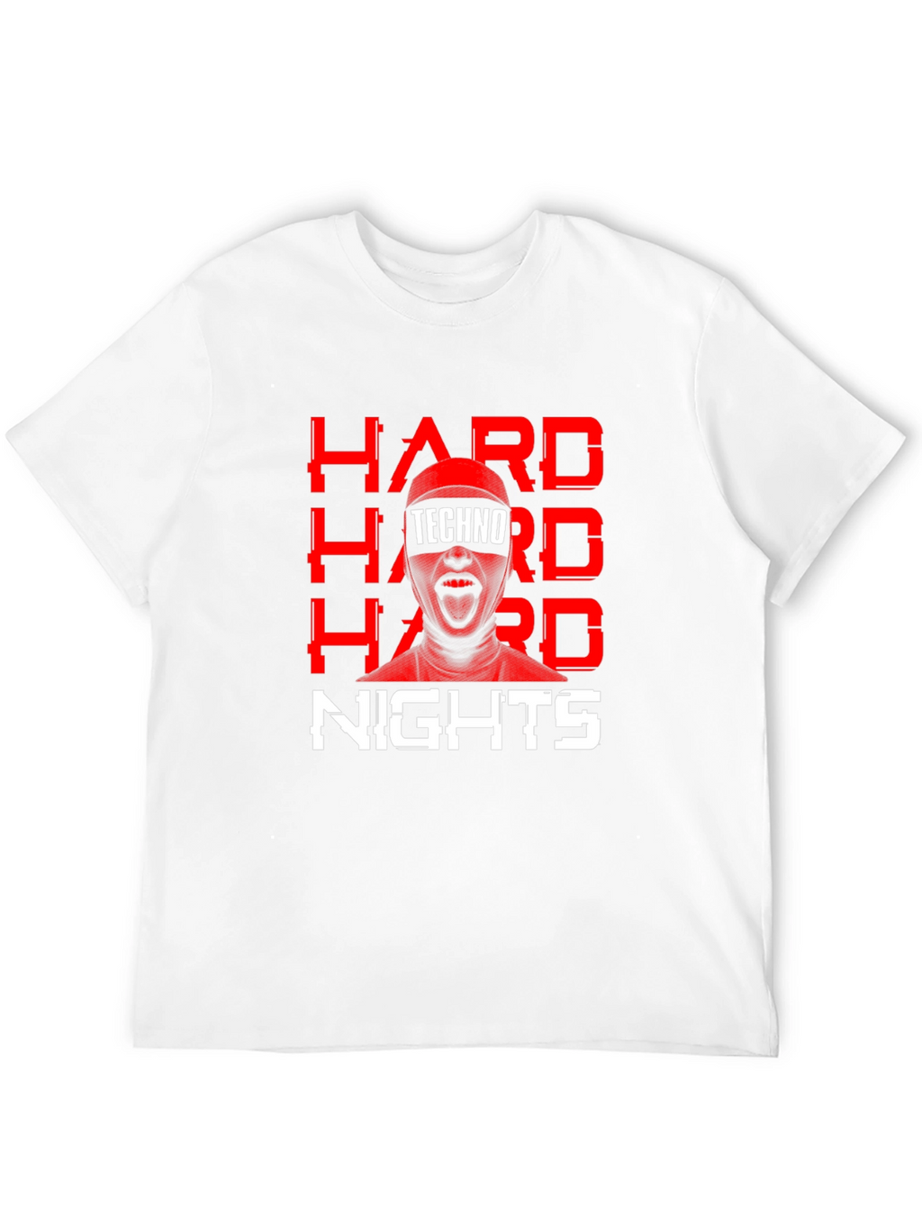 Hard Nights Techno Graphic Tee - Black Cotton T-Shirt