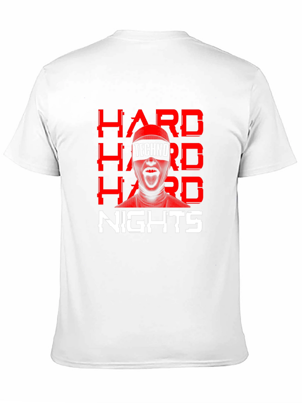 Hard Nights Techno Graphic Tee - Black Cotton T-Shirt