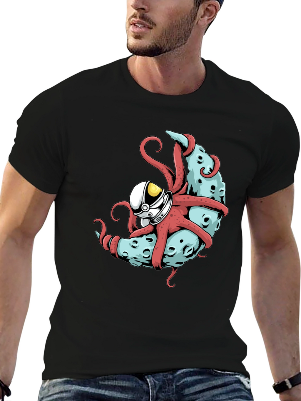 Cosmic Kraken T-Shirt - Octopus Astronaut Design