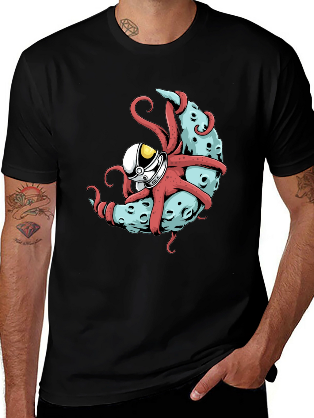 Cosmic Kraken T-Shirt - Octopus Astronaut Design