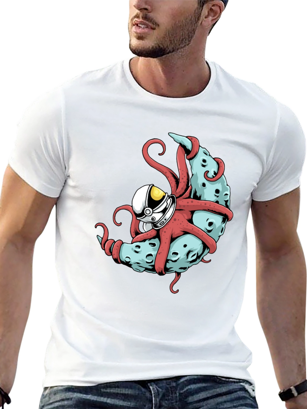 Cosmic Kraken T-Shirt - Octopus Astronaut Design