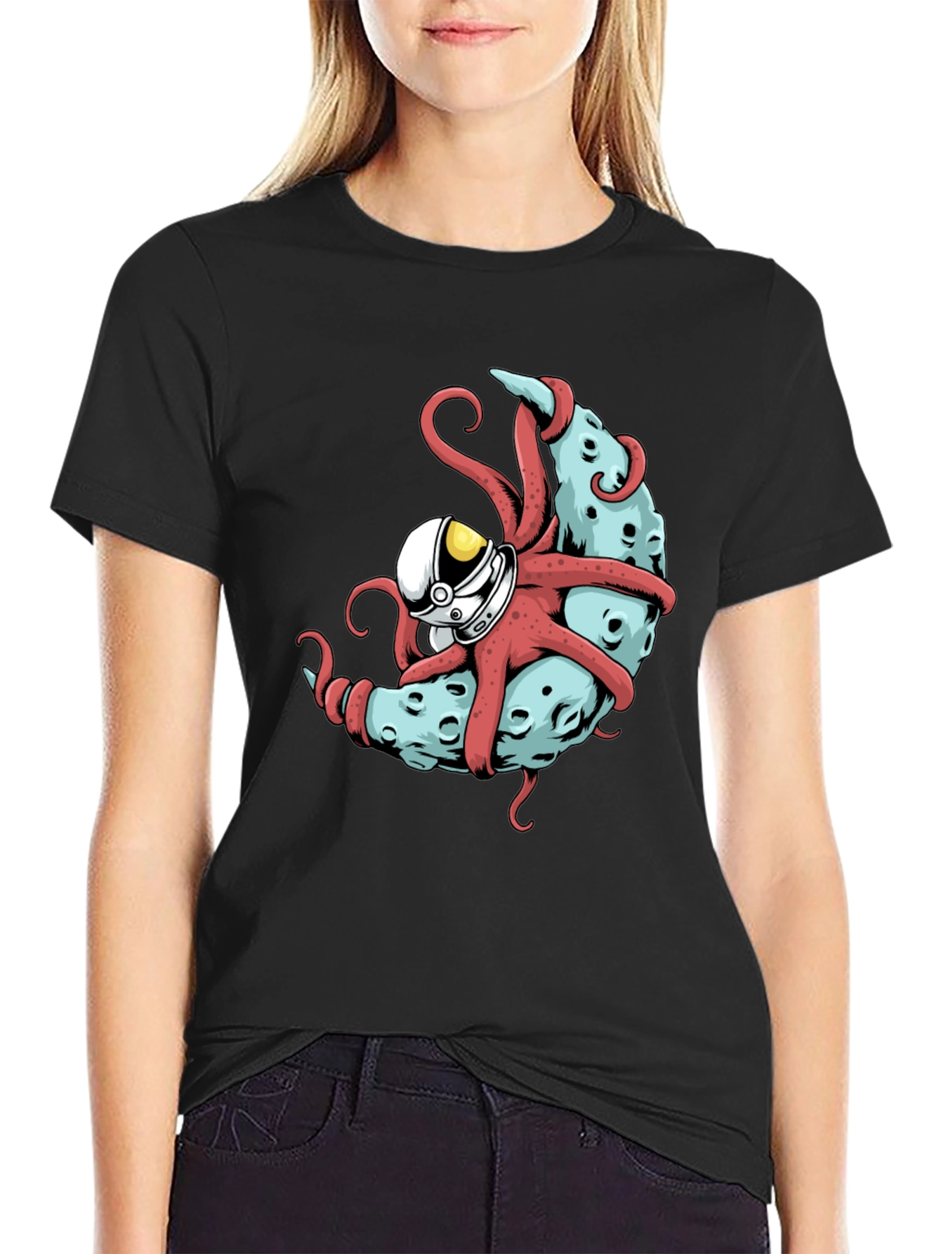 Cosmic Kraken T-Shirt - Octopus Astronaut Design