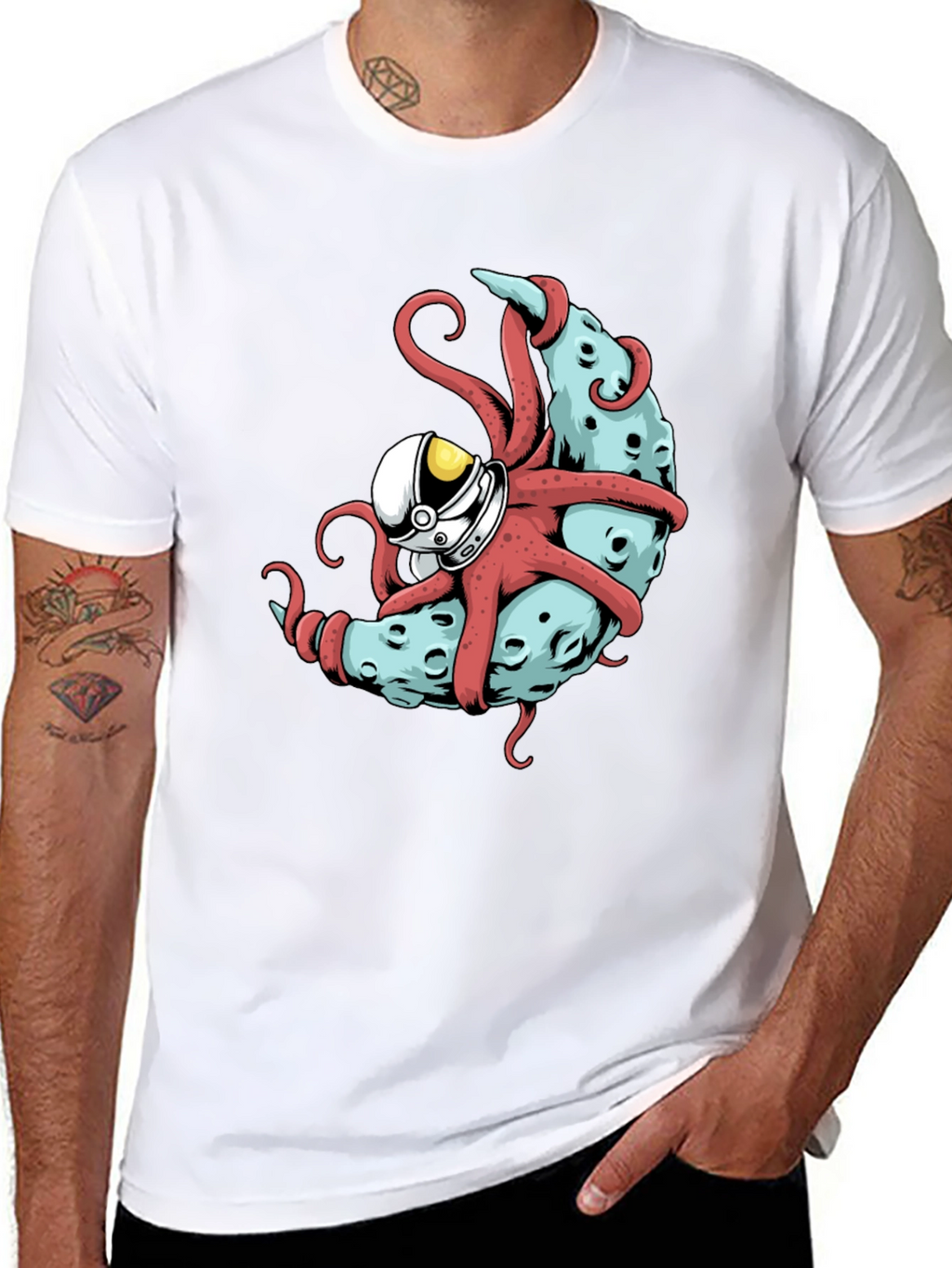 Cosmic Kraken T-Shirt - Octopus Astronaut Design