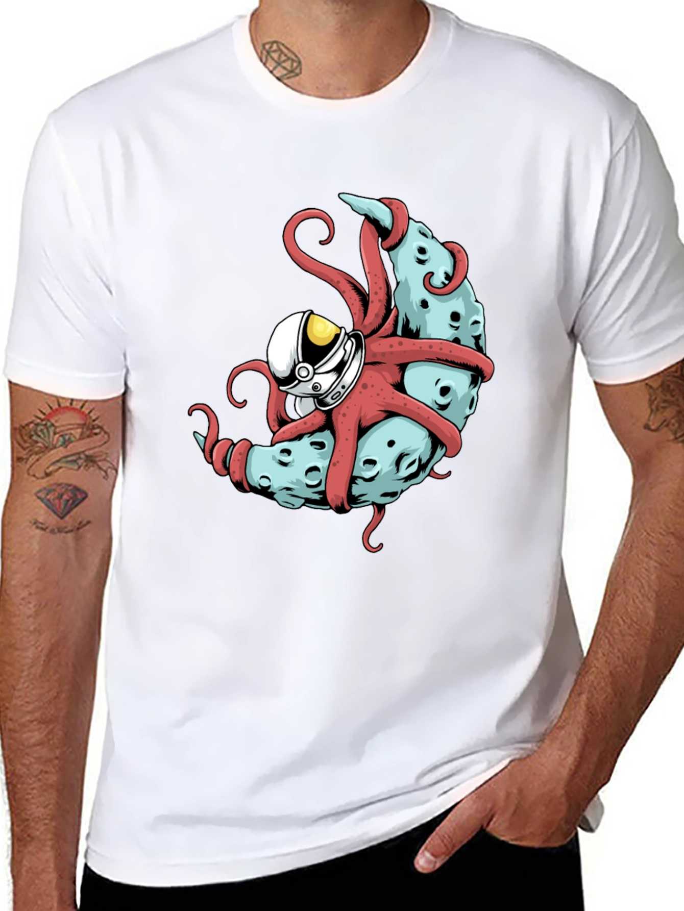 Cosmic Kraken T-Shirt - Octopus Astronaut Design
