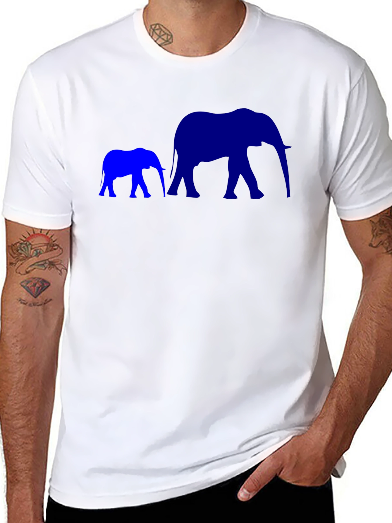 Elephant Family Black T-Shirt