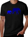 Elephant Family Black T-Shirt