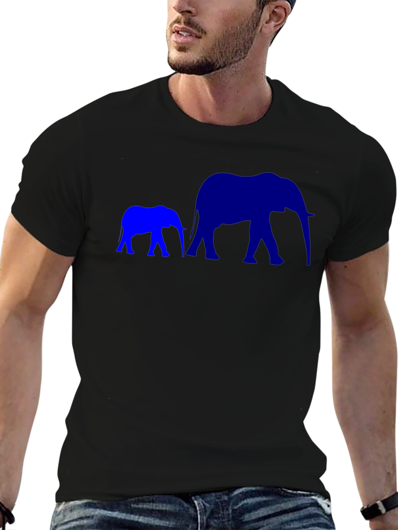 Elephant Family Black T-Shirt