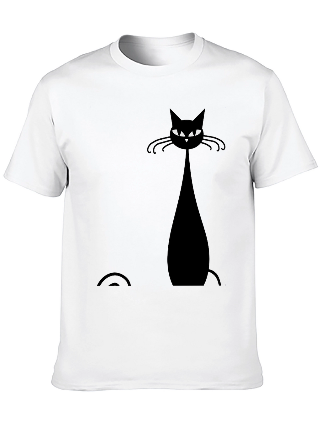 Black Cat Graphic T-Shirt - Mens Fashion