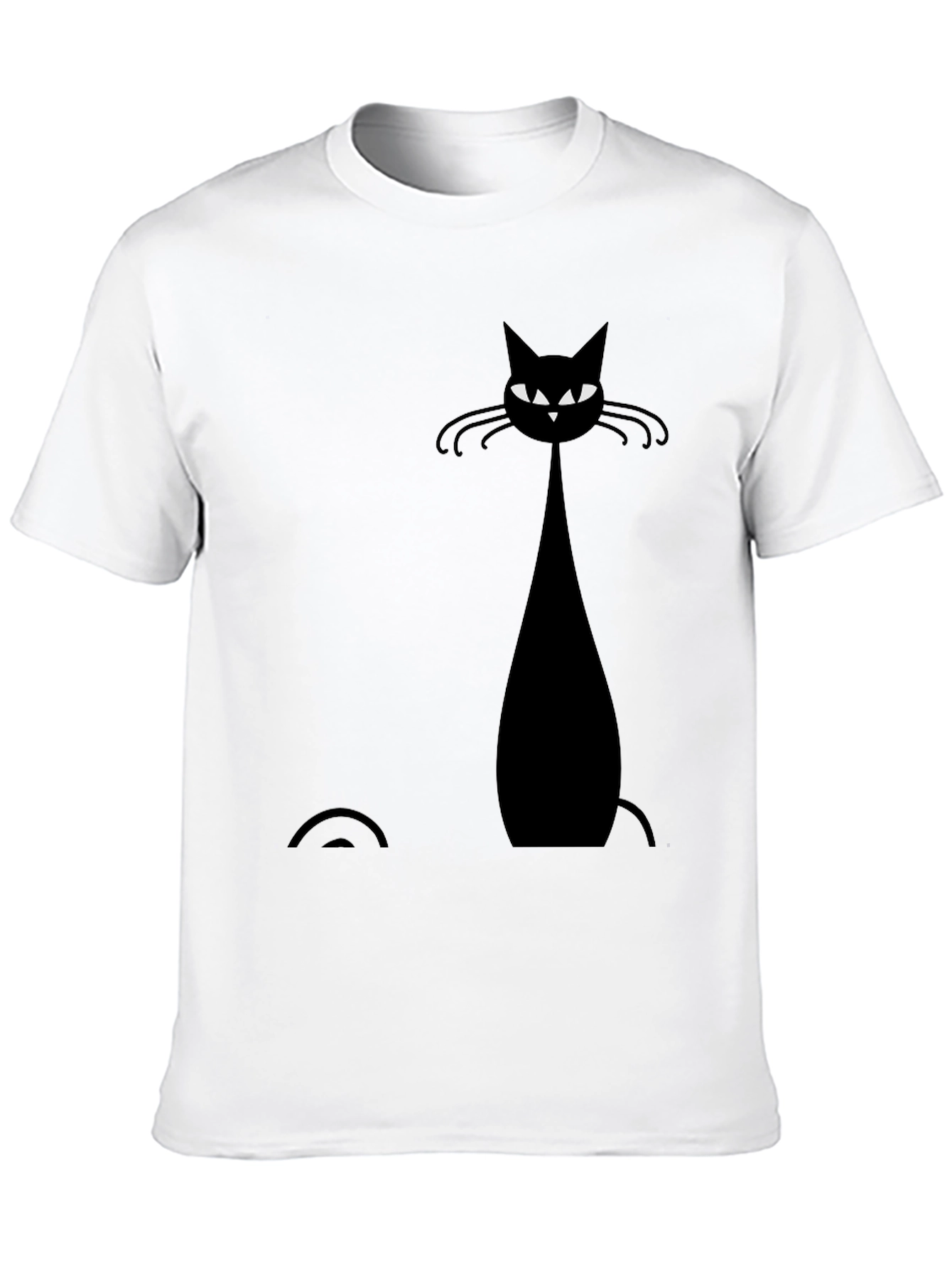 Black Cat Graphic T-Shirt - Mens Fashion
