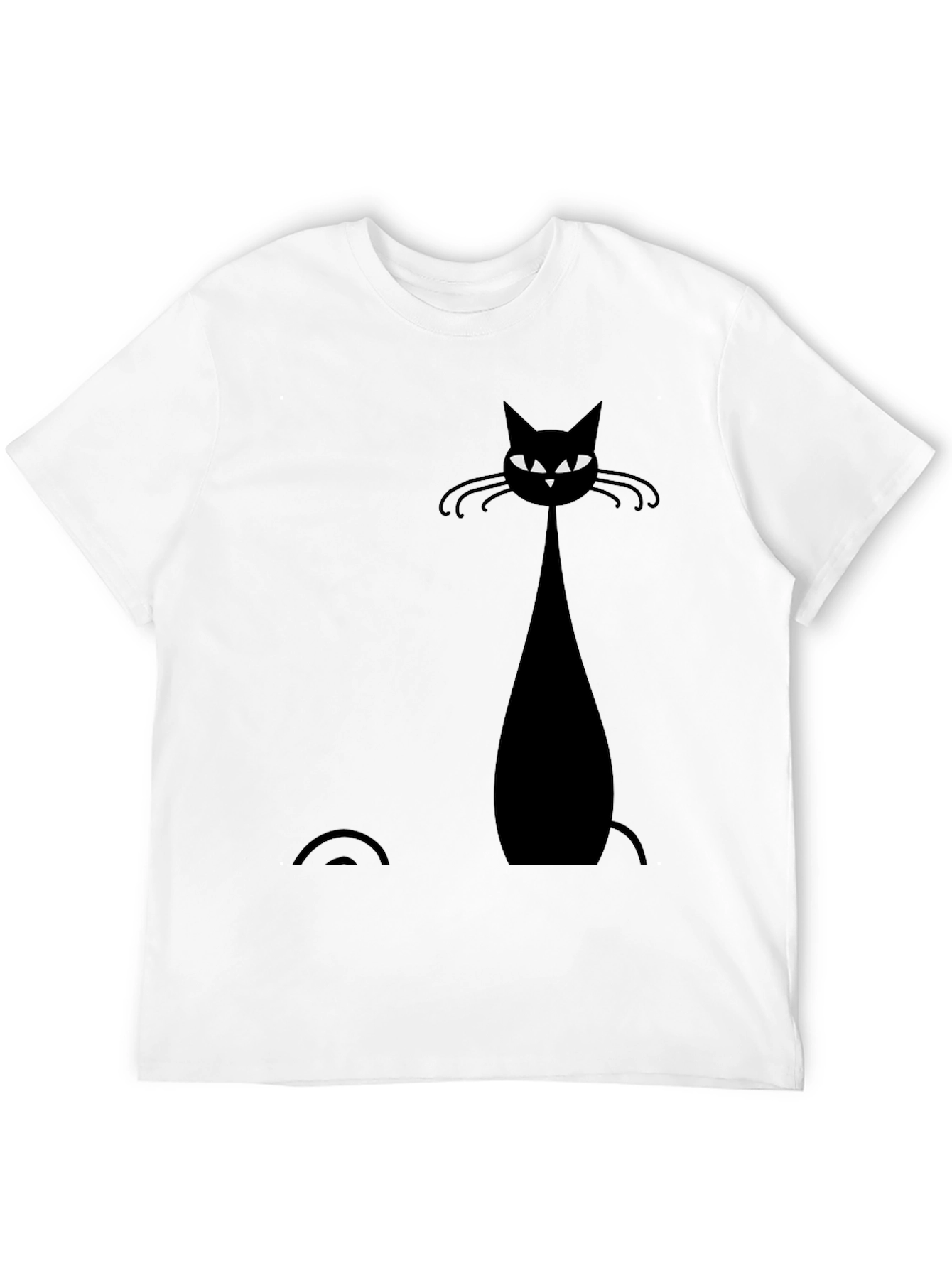 Black Cat Graphic T-Shirt - Mens Fashion