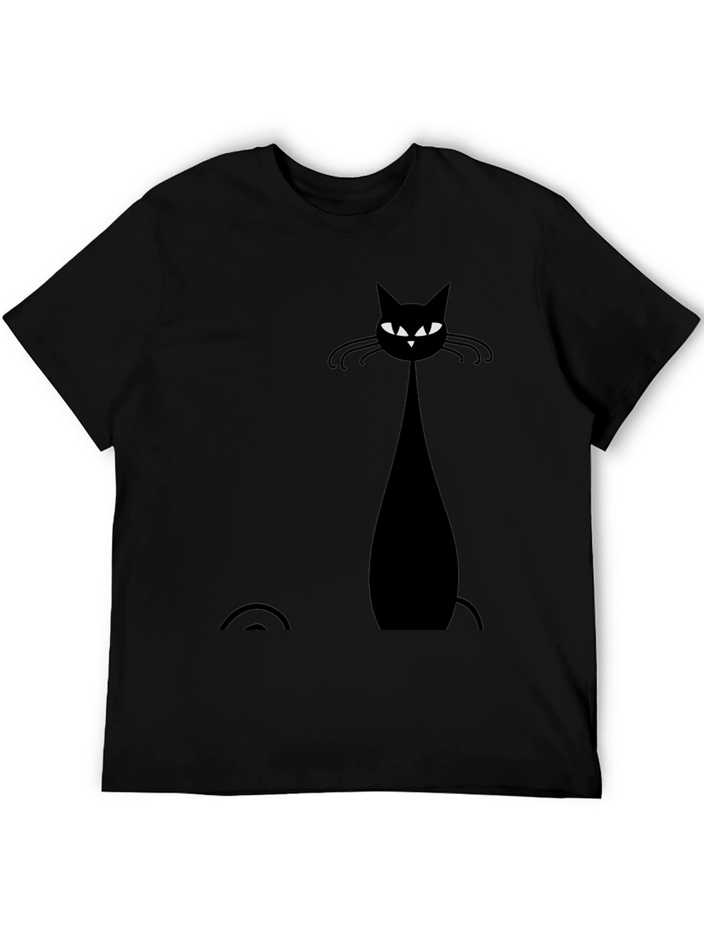 Black Cat Graphic T-Shirt - Mens Fashion