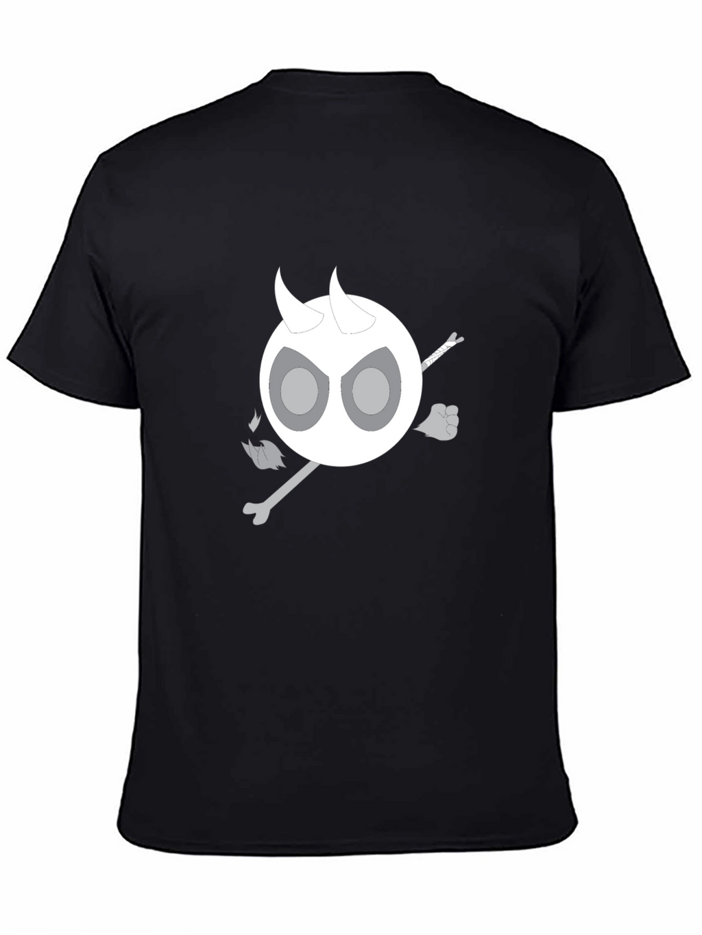 Devil Skeleton T-Shirt - Black Cotton Blend
