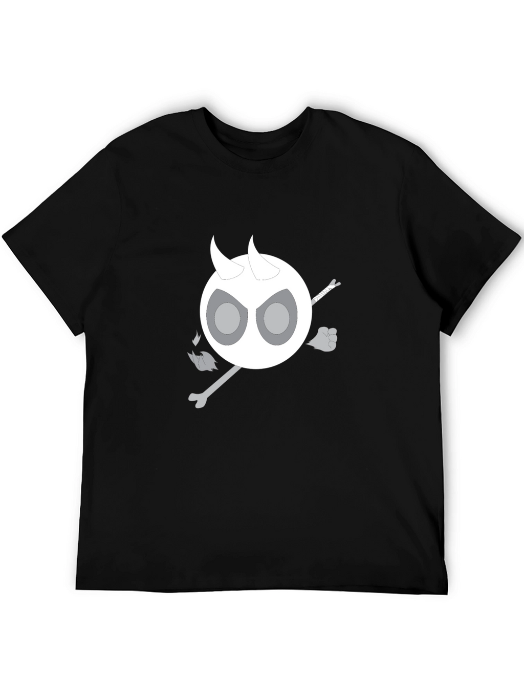 Devil Skeleton T-Shirt - Black Cotton Blend