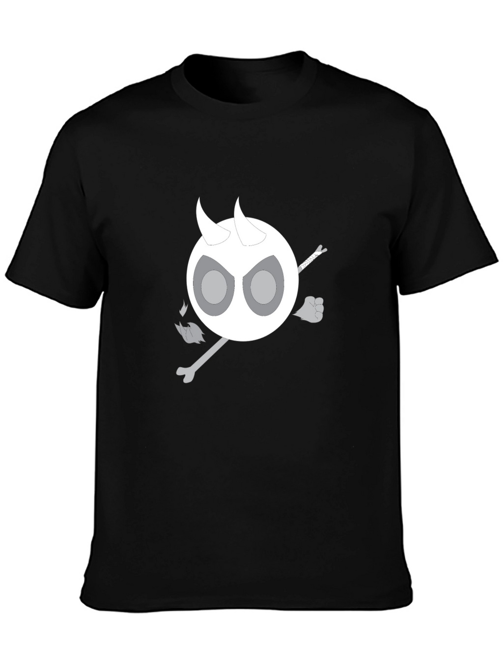 Devil Skeleton T-Shirt - Black Cotton Blend