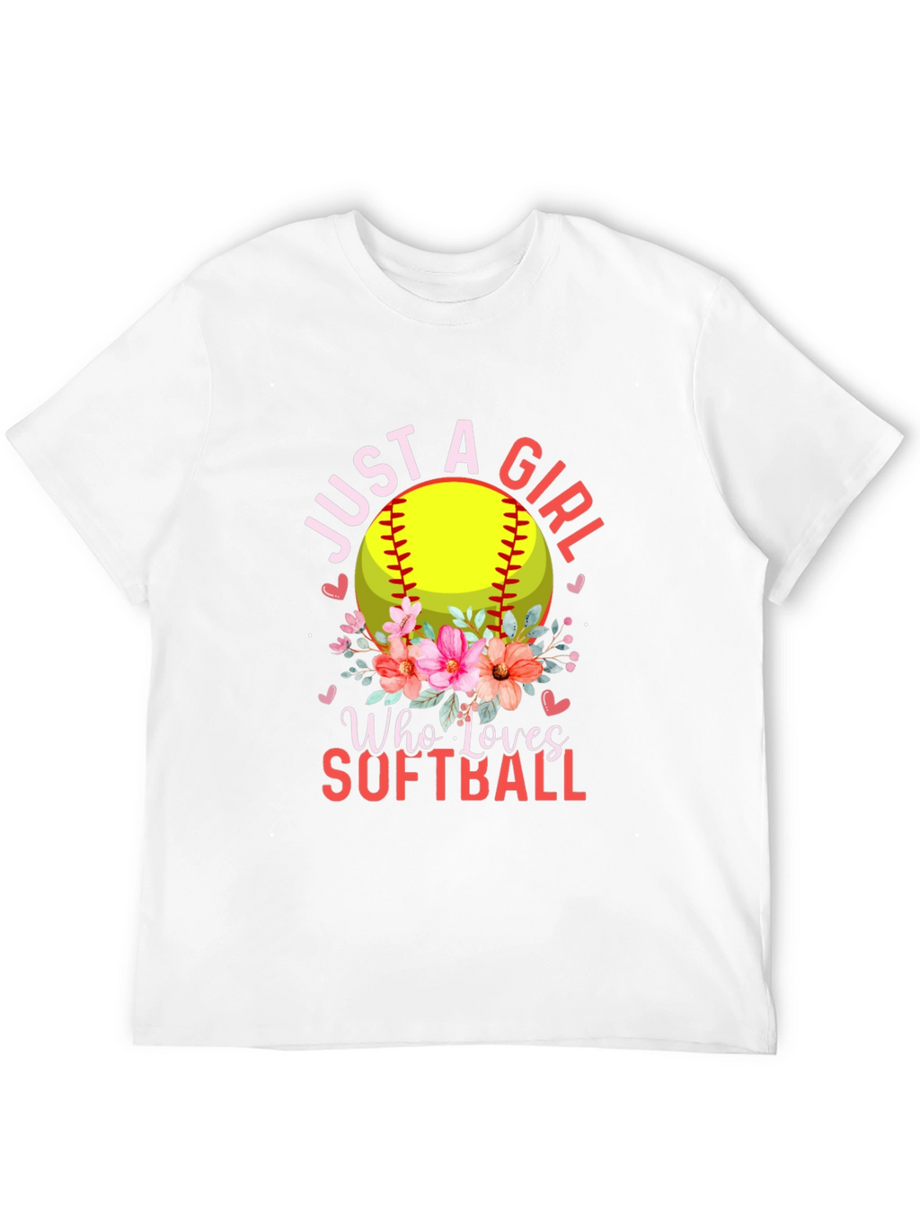Just a Girl Who Loves Softball T-Shirt
