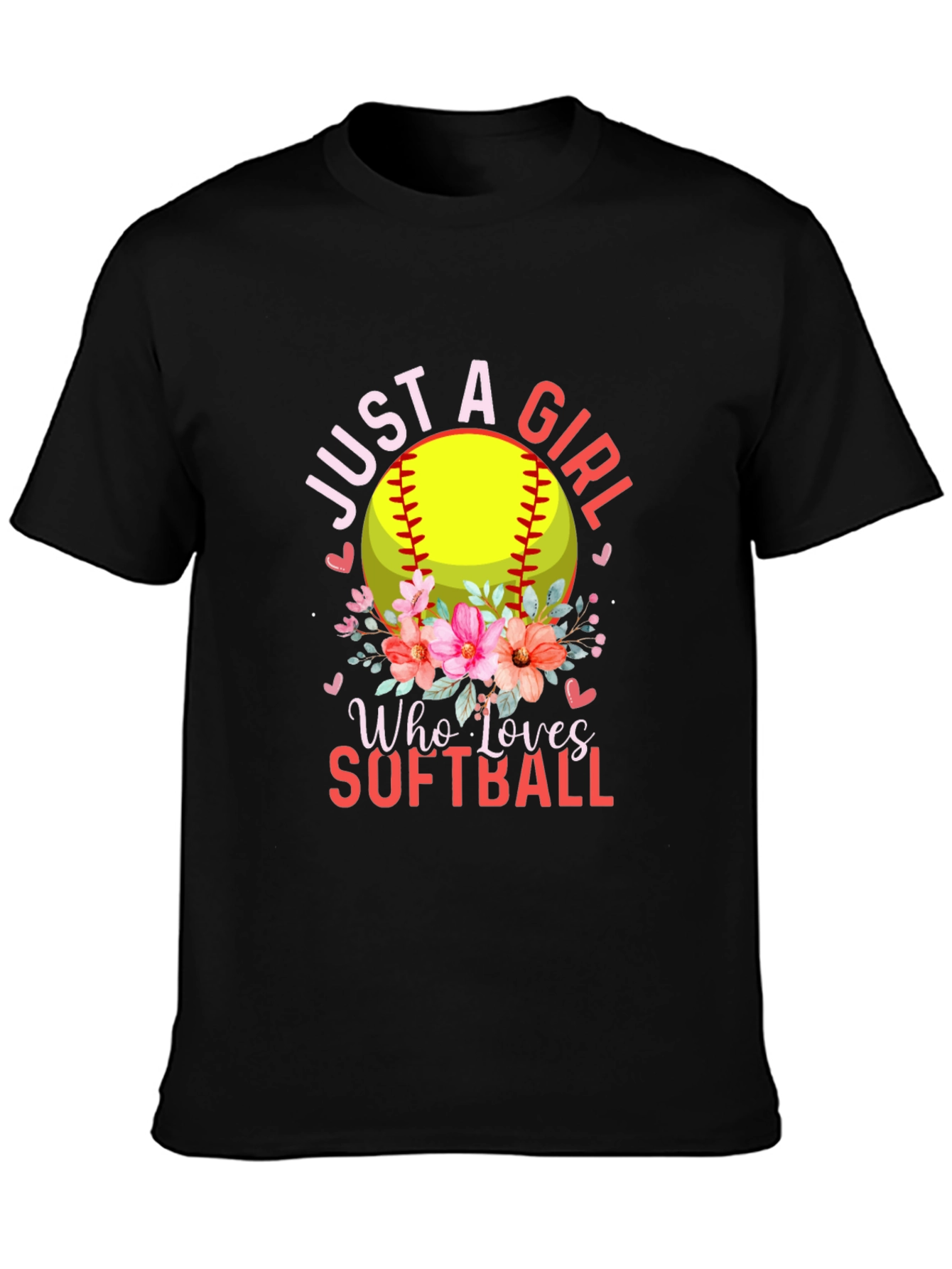 Just a Girl Who Loves Softball T-Shirt