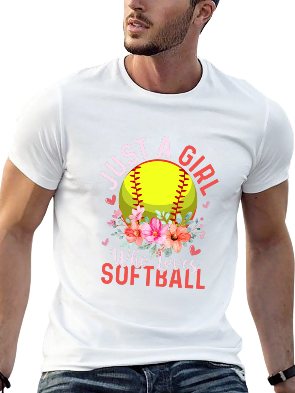Just a Girl Who Loves Softball T-Shirt