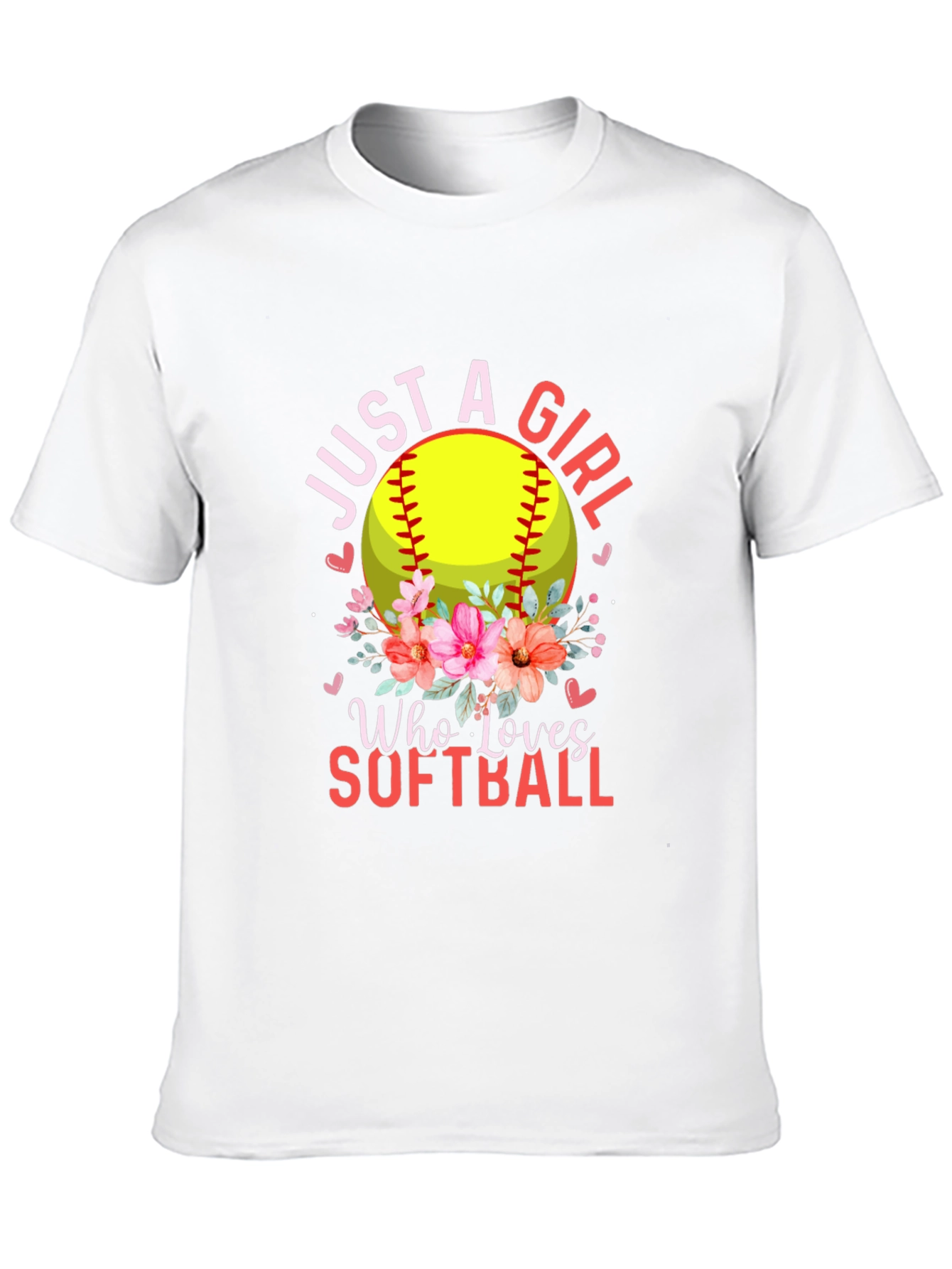 Just a Girl Who Loves Softball T-Shirt