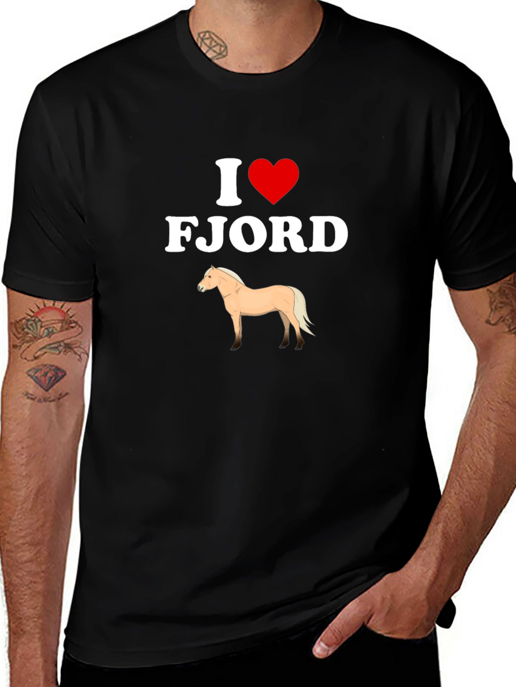 I Heart Fjord Horse Graphic T-Shirt