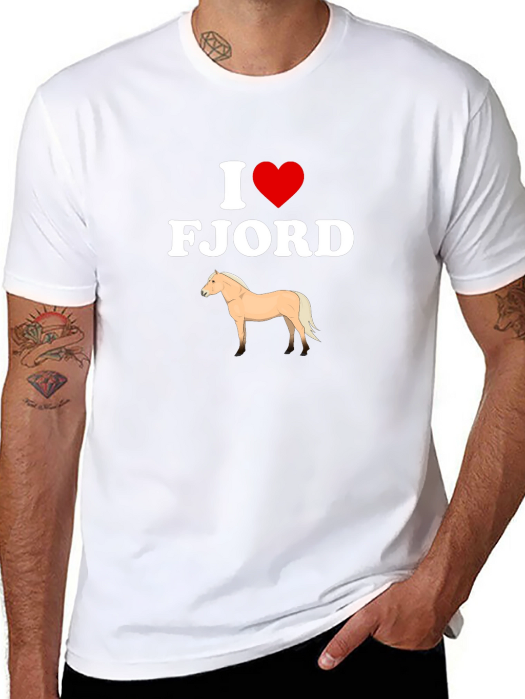 I Heart Fjord Horse Graphic T-Shirt