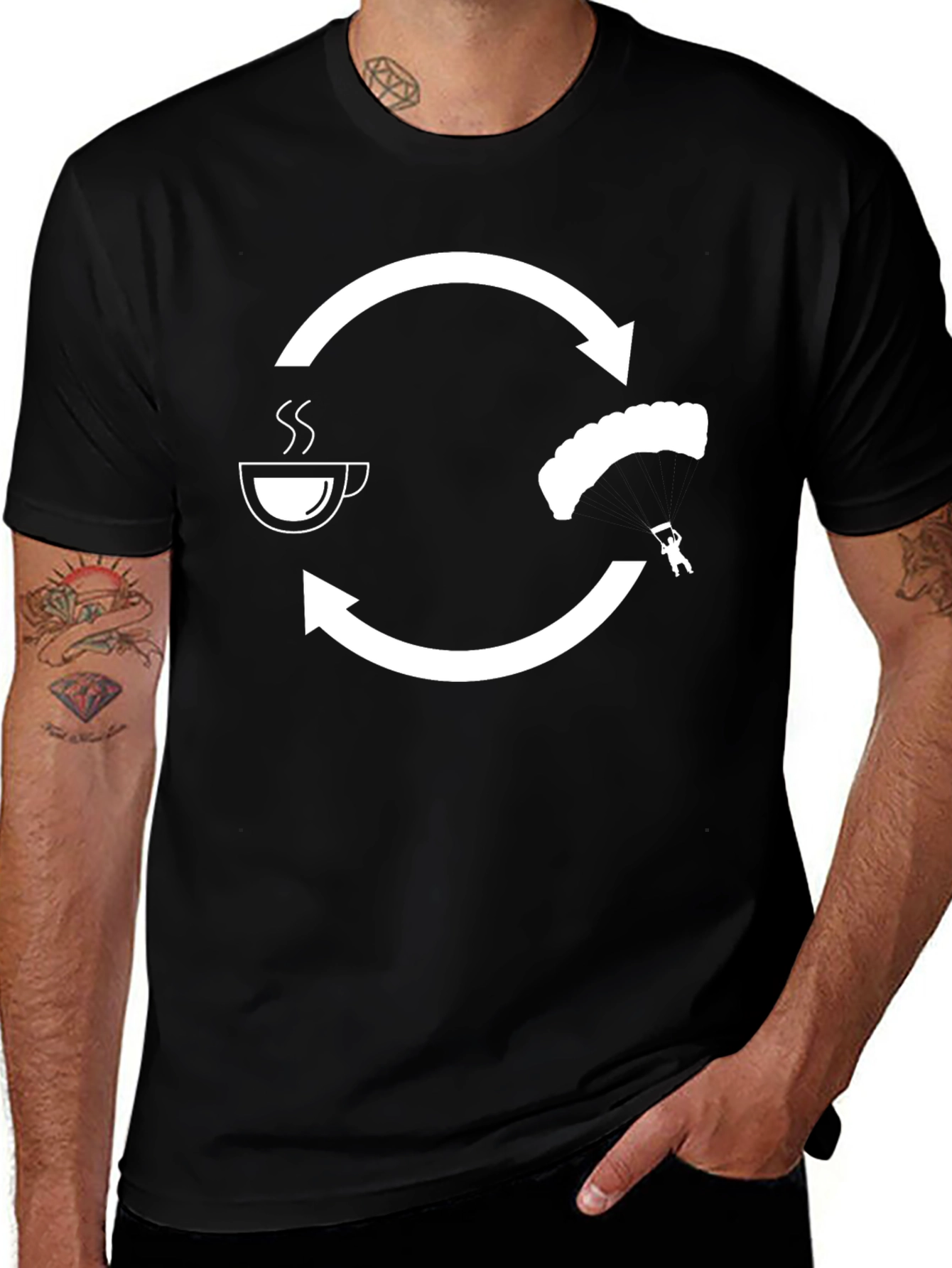 Coffee & Skydiving T-Shirt | Perfect Gift for Adrenaline Junkies