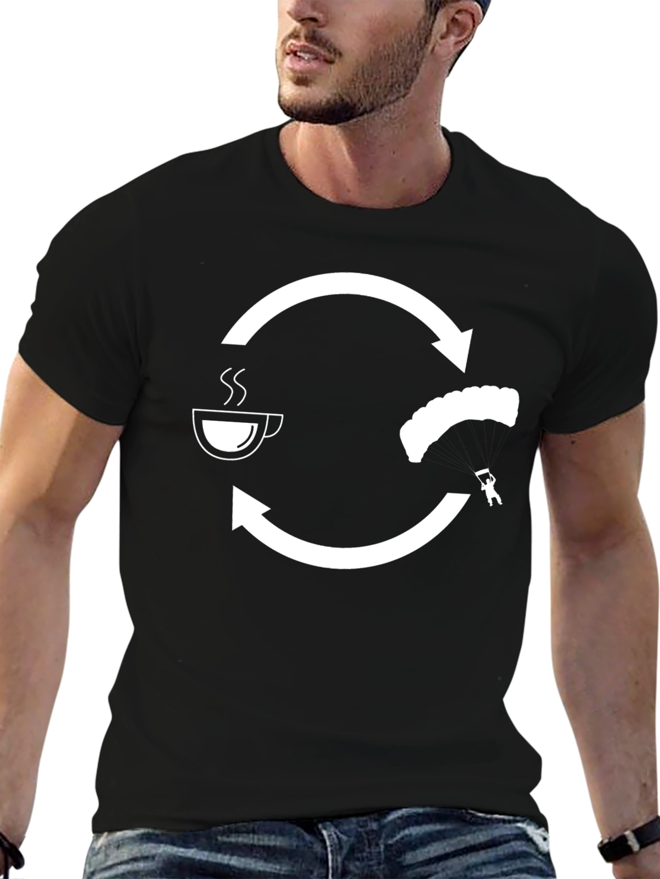 Coffee & Skydiving T-Shirt | Perfect Gift for Adrenaline Junkies