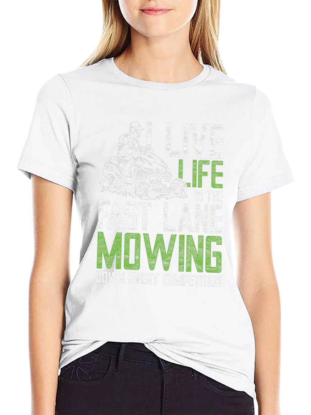 Live Life Fast Lane Mowing T-Shirt