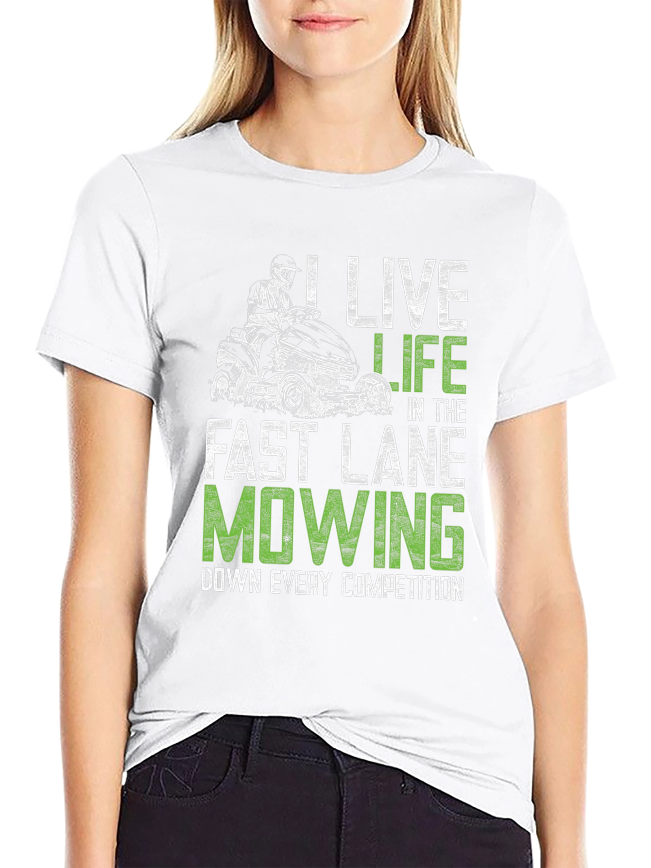 Live Life Fast Lane Mowing T-Shirt