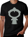 Modern Gray Symbol Black Tee