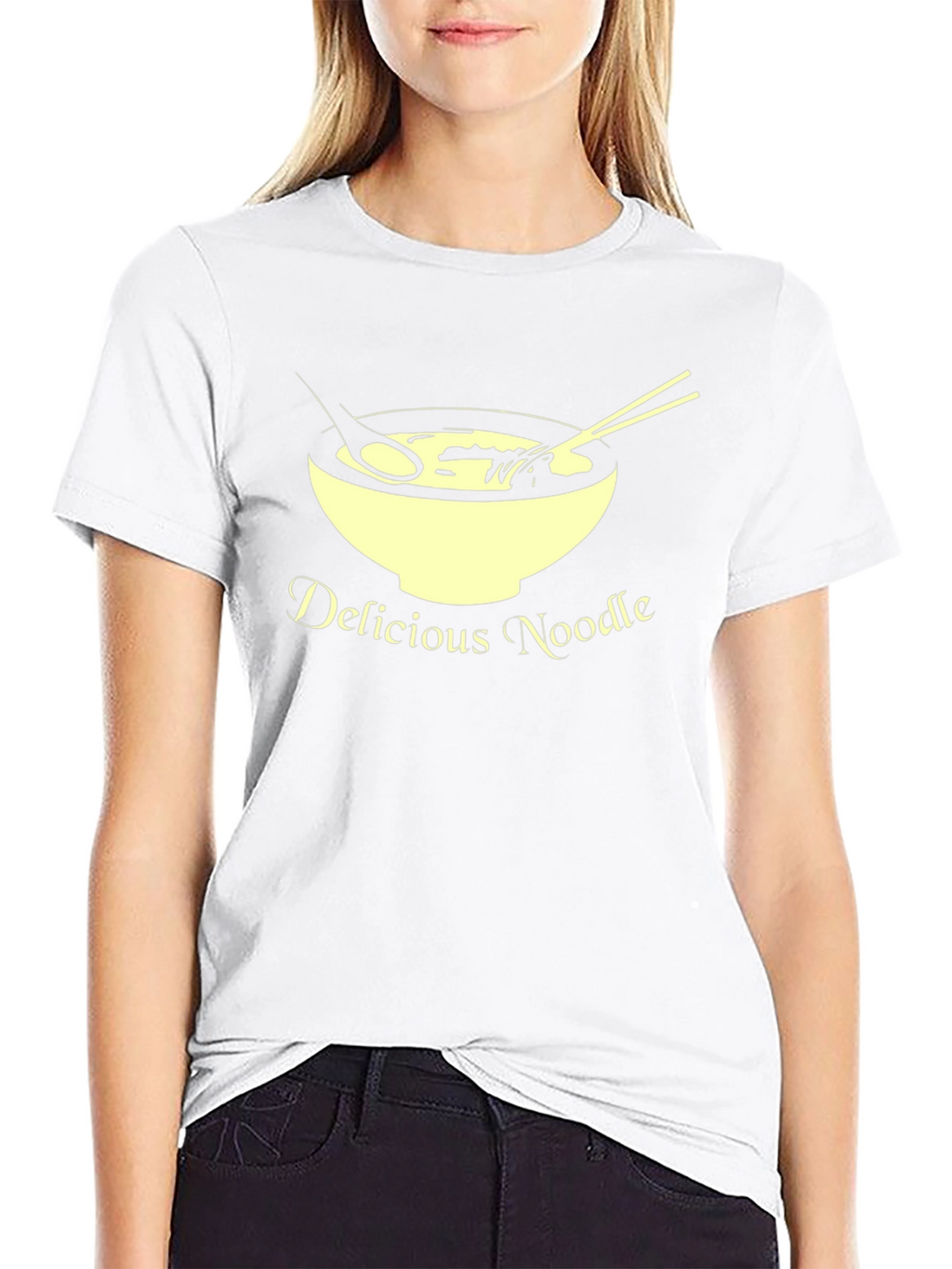 Delicious Noodle T-Shirt Unique Design Casual Wear