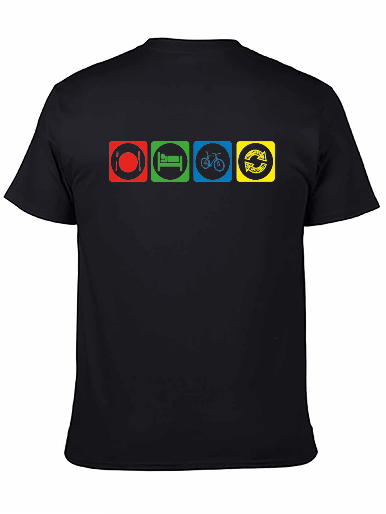 Eat Sleep Bike Repeat Black T-Shirt