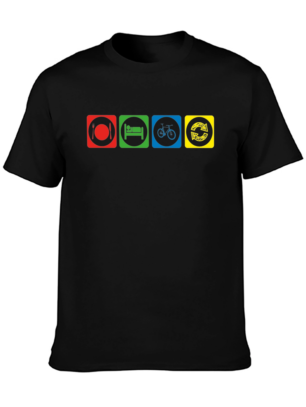 Eat Sleep Bike Repeat Black T-Shirt