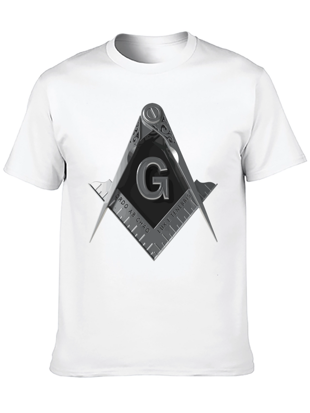 Masonic Symbol Graphic Tee - Square & Compasses Design